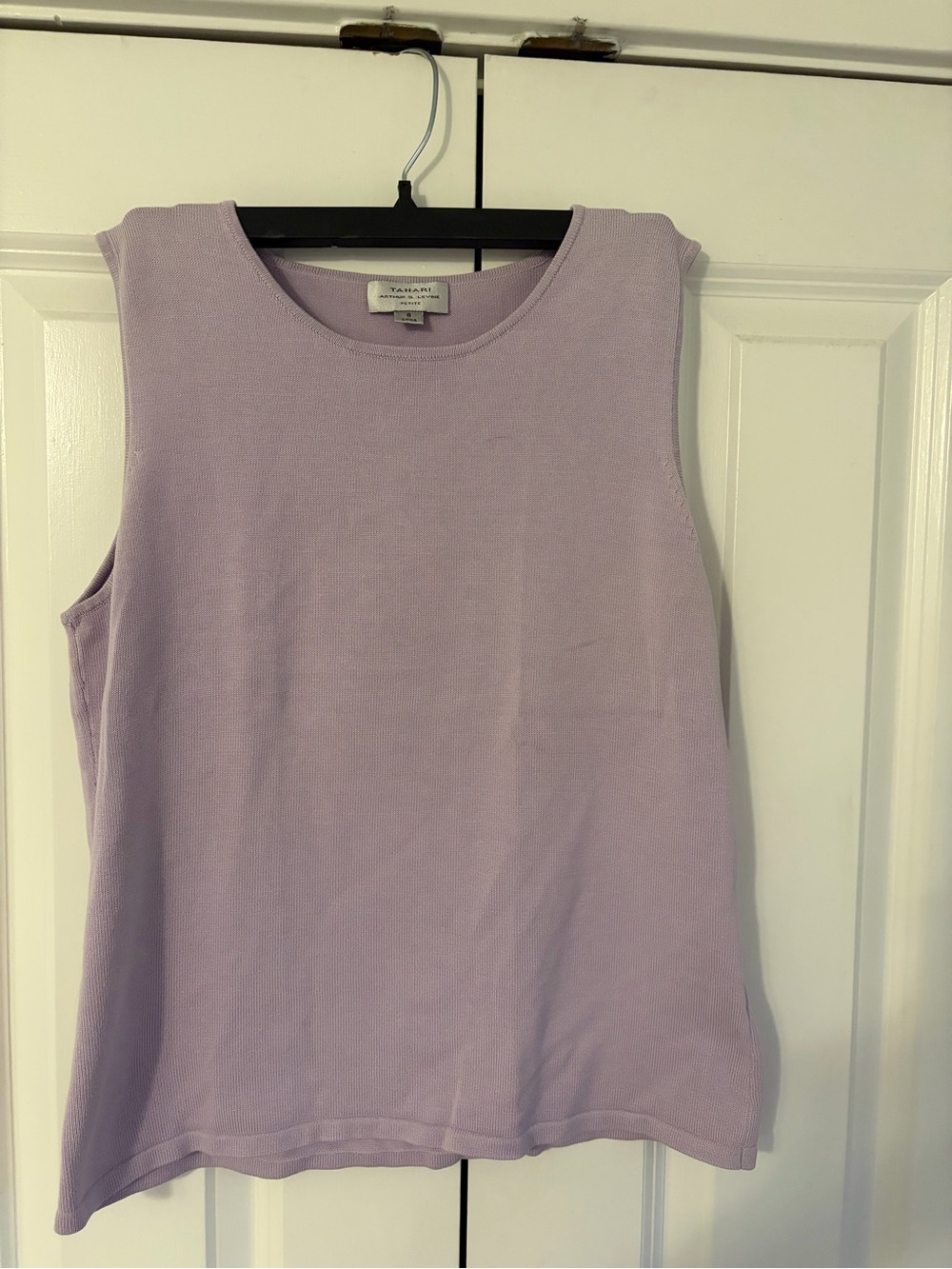 Tahari Soft Lavender Knit Tank